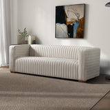 Elara Cream Velvet Sofa by Ashcroft Imports at Eve Furniture