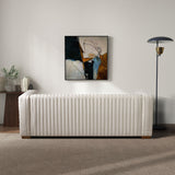 Elara Cream Velvet Sofa by Ashcroft Imports at Eve Furniture