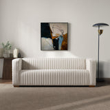 Elara Cream Velvet Sofa by Ashcroft Imports at Eve Furniture