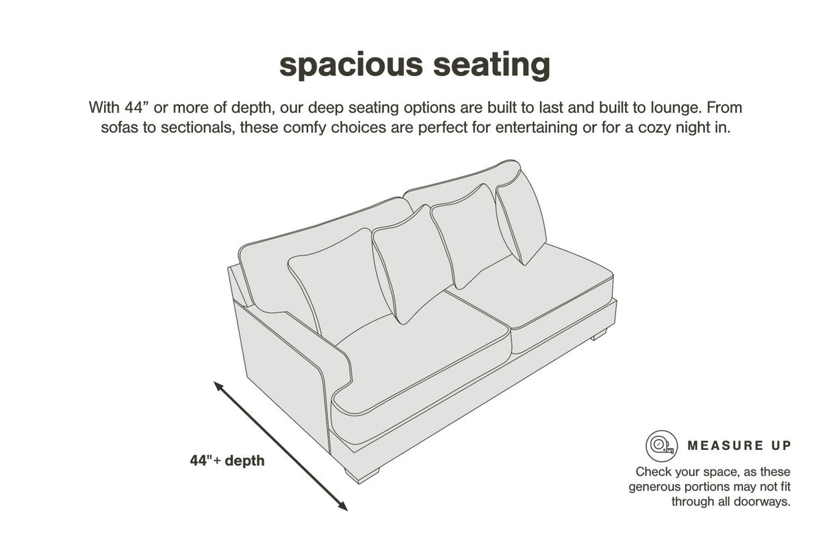 Rawcliffe Parchment 4-Piece Sectional