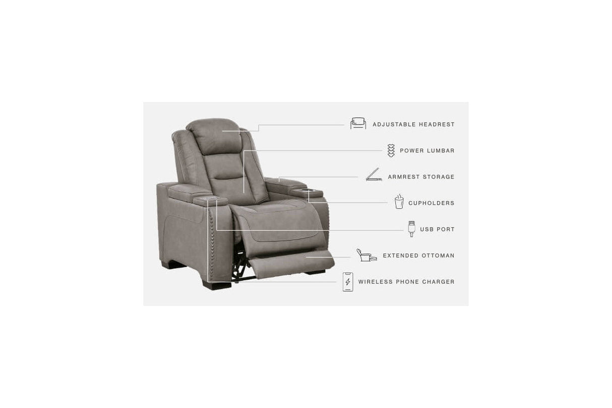 The Man-Den Gray Power Recliner