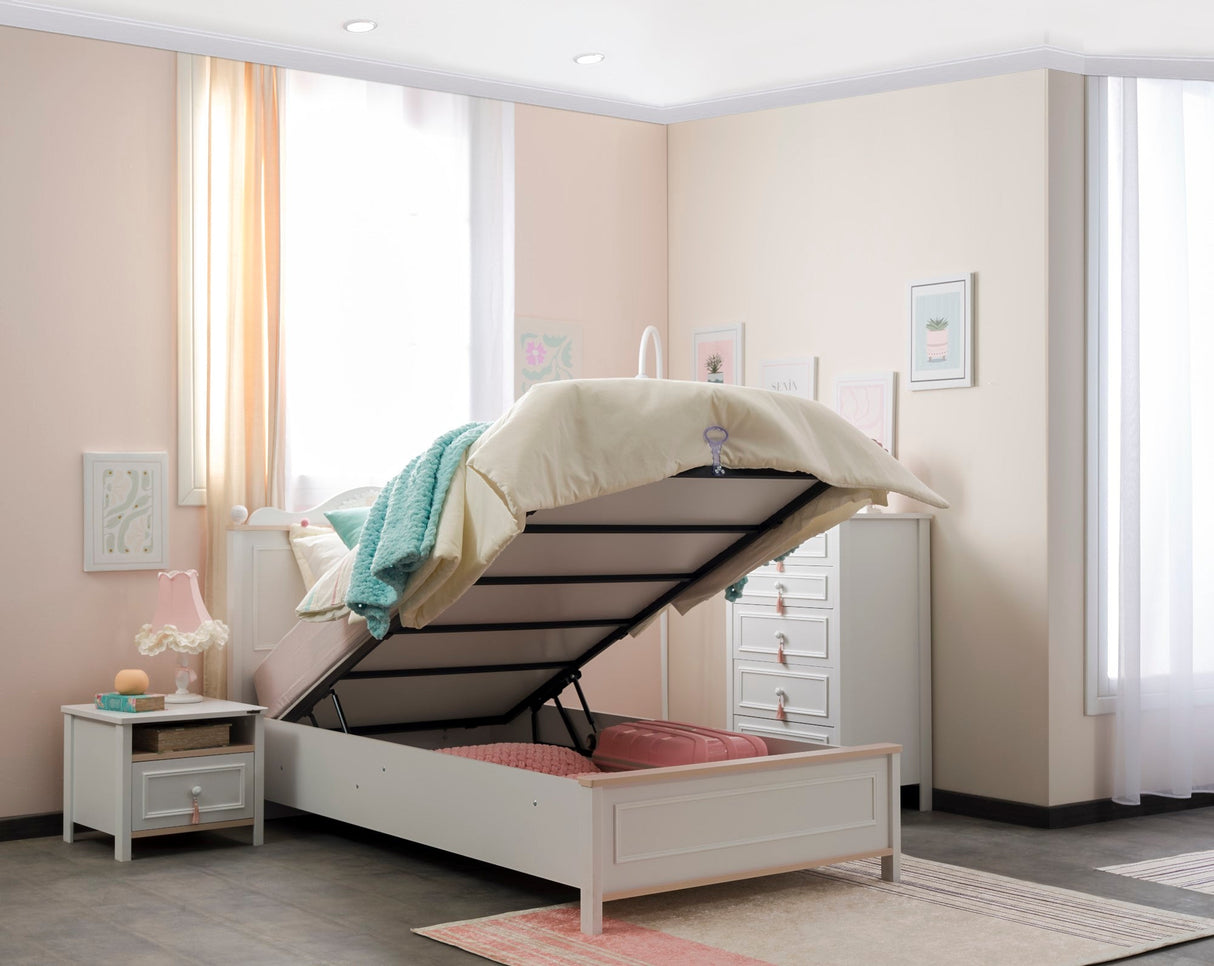 Alya Twin Bed With Headboard by Furnia at Eve Furniture