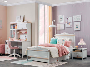 Alya Kids Room Set (Twin Bed & Study Desk & Nightstand) by Furnia at Eve Furniture