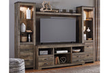 Trinell Brown 4-Piece Entertainment Center