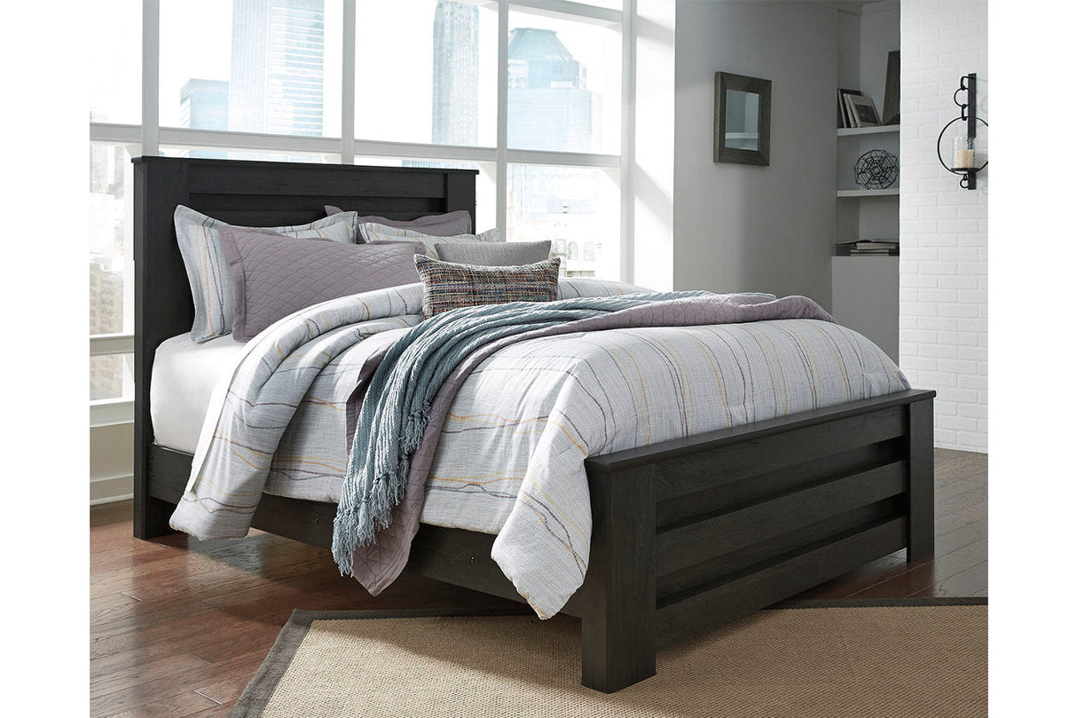 Brinxton Charcoal Queen Panel Bed