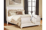 Willowton Whitewash Queen Sleigh Bed