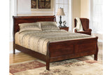 Alisdair Reddish Brown King Sleigh Bed