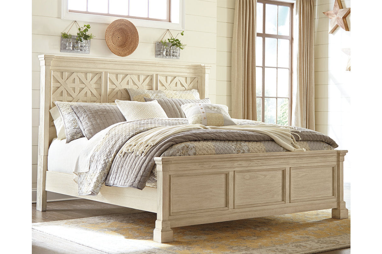 Bolanburg Antique White King Panel Bed