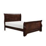 Abbeville Cherry Queen Sleigh Bed by Homelegance at Eve Furniture