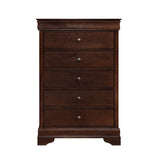 Abbeville Cherry Sleigh Bedroom Set by Homelegance at Eve Furniture