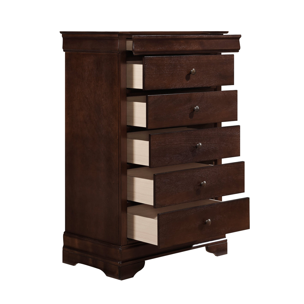 Abbeville Cherry Sleigh Bedroom Set by Homelegance at Eve Furniture