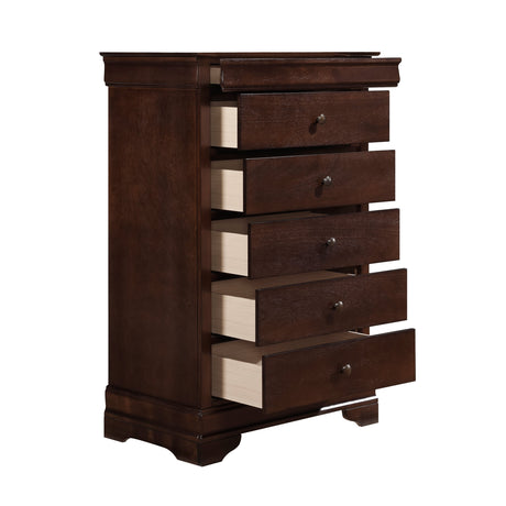 Abbeville Cherry Sleigh Bedroom Set by Homelegance at Eve Furniture