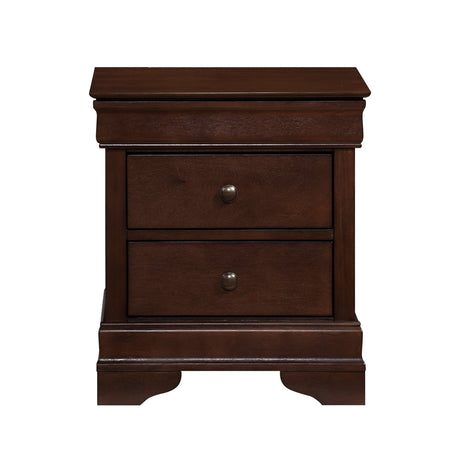 Abbeville Cherry Sleigh Bedroom Set by Homelegance at Eve Furniture