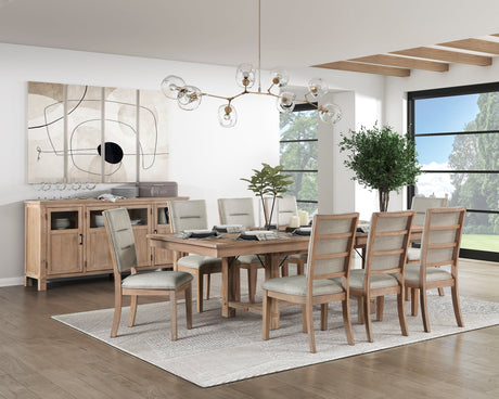 Aberdeen Light Oak Extendable Dining Set by Homelegance at Eve Furniture