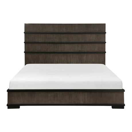 Acworth Brownish Gray King Panel Bed by Homelegance at Eve Furniture