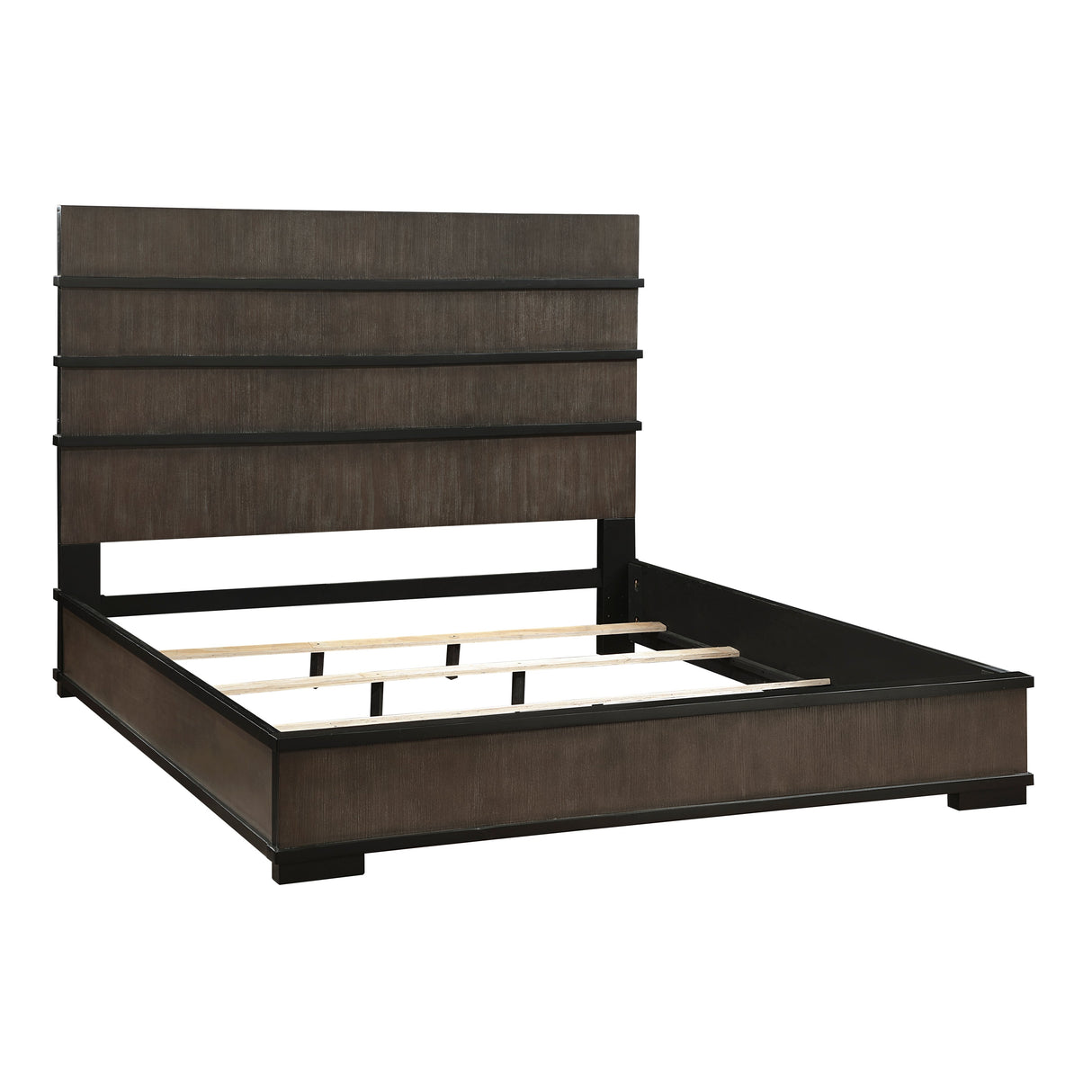 Acworth Brownish Gray King Panel Bed by Homelegance at Eve Furniture