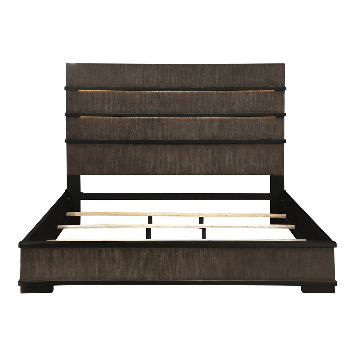 Acworth Brownish Gray King Panel Bed by Homelegance at Eve Furniture