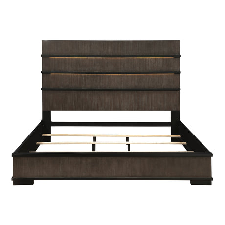 Acworth Brownish Gray King Panel Bed by Homelegance at Eve Furniture