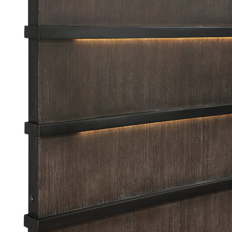 Acworth Brownish Gray King Panel Bed by Homelegance at Eve Furniture