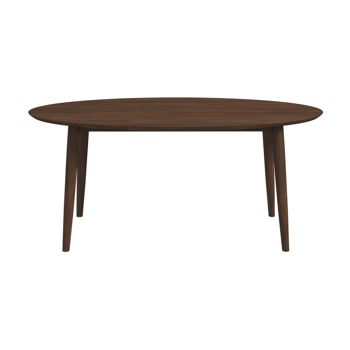 Ada Mid Century Modern Style Solid Wood Walnut Oval Dining Table by Ashcroft Imports at Eve Furniture