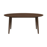 Ada Mid Century Modern Style Solid Wood Walnut Oval Dining Table by Ashcroft Imports at Eve Furniture