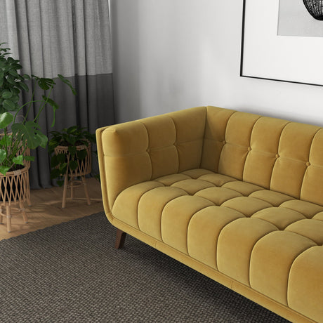 Addison Large Gold Velvet Sofa by Ashcroft Imports at Eve Furniture