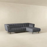 Addison Right Sectional Ash Grey Fabric Sofa by Ashcroft Imports at Eve Furniture