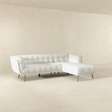Addison Right Sectional Cream Boucle Sofa by Ashcroft Imports at Eve Furniture