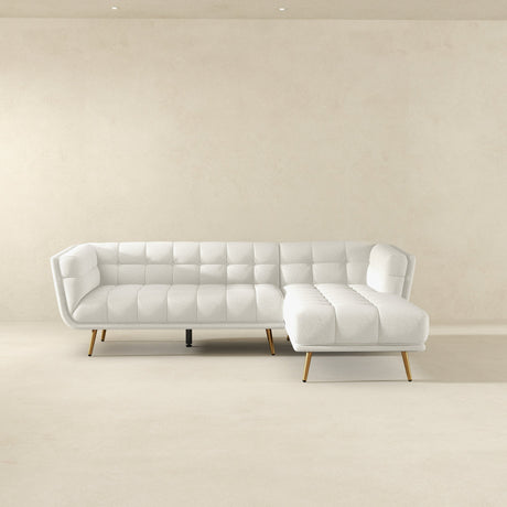 Addison Right Sectional Cream Boucle Sofa by Ashcroft Imports at Eve Furniture