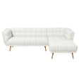 Addison Right Sectional Cream Boucle Sofa by Ashcroft Imports at Eve Furniture