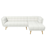 Addison Right Sectional Cream Boucle Sofa by Ashcroft Imports at Eve Furniture