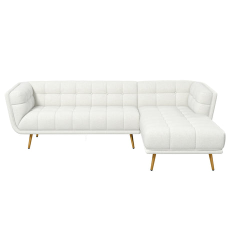 Addison Right Sectional Cream Boucle Sofa by Ashcroft Imports at Eve Furniture