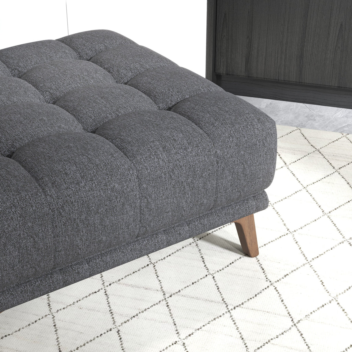Addison Square Upholstered Ottoman by Ashcroft Imports at Eve Furniture
