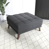 Addison Square Upholstered Ottoman by Ashcroft Imports at Eve Furniture