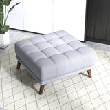 Addison Square Upholstered Ottoman by Ashcroft Imports at Eve Furniture
