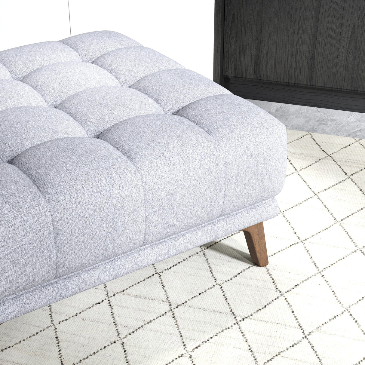 Addison Square Upholstered Ottoman by Ashcroft Imports at Eve Furniture