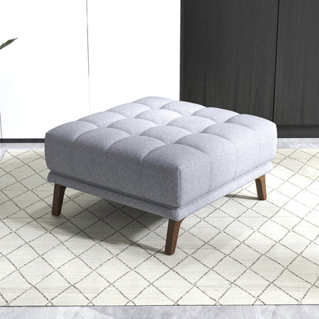 Addison Square Upholstered Ottoman by Ashcroft Imports at Eve Furniture