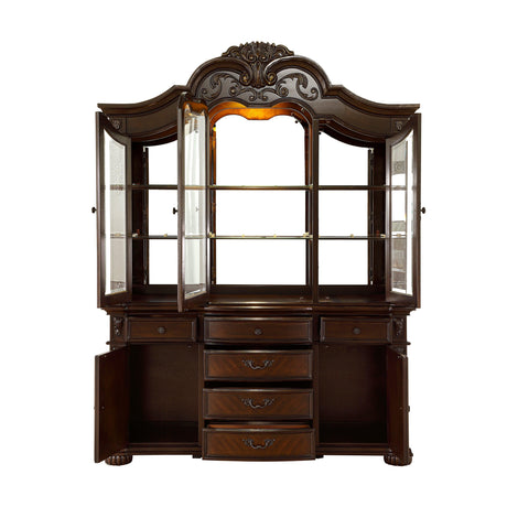 Adelina Cherry Buffet & Hutch by Homelegance at Eve Furniture