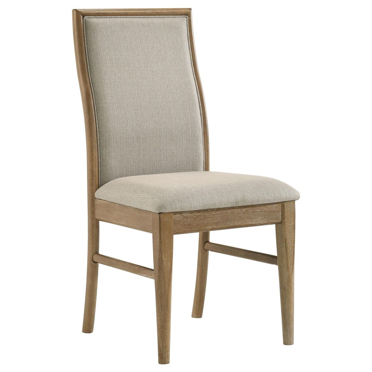 Adina Barley and Distressed Light Brown Upholstered Dining Side Chair, Set of 2 by Coaster at Eve Furniture