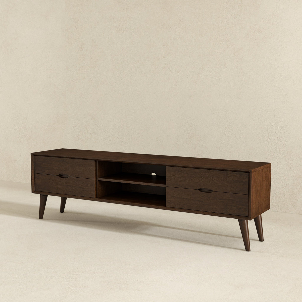 Adrian TV Stand (Walnut) by Ashcroft Imports at Eve Furniture