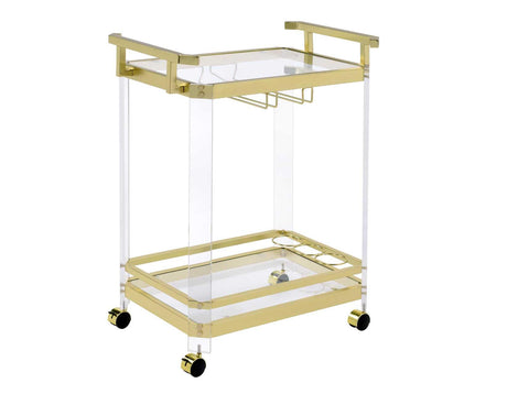 Aerin Server Cart, Gold by Steve Silver at Eve Furniture