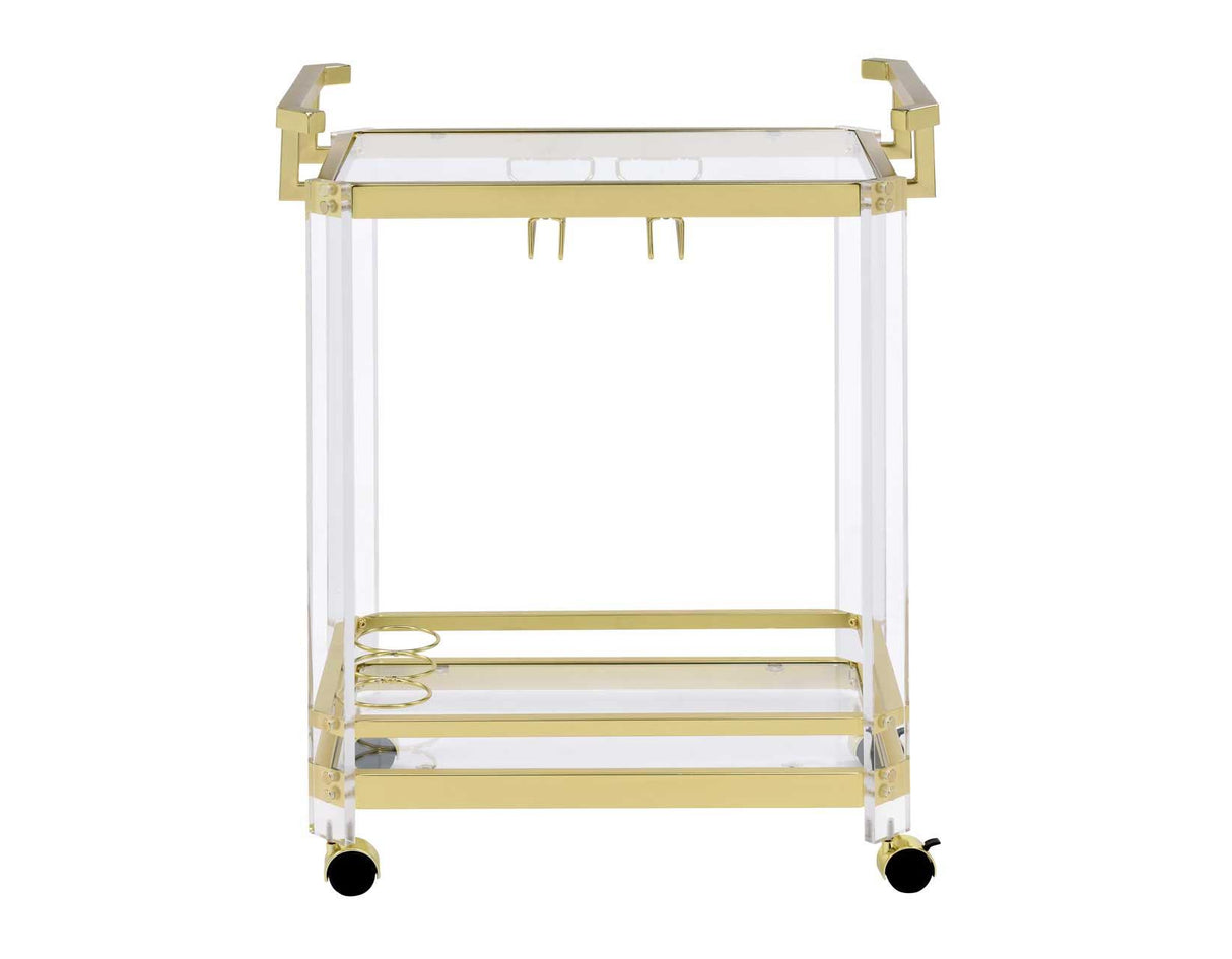 Aerin Server Cart, Gold by Steve Silver at Eve Furniture