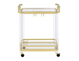 Aerin Server Cart, Gold by Steve Silver at Eve Furniture