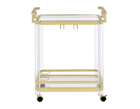 Aerin Server Cart, Gold by Steve Silver at Eve Furniture