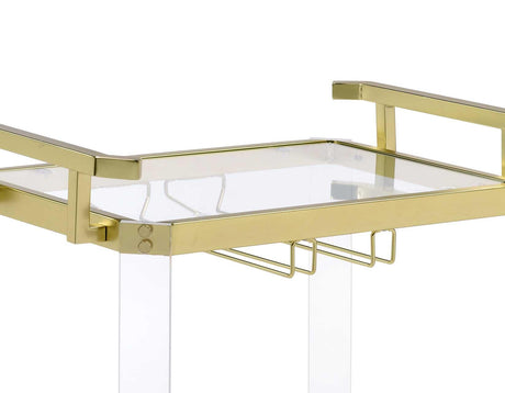 Aerin Server Cart, Gold by Steve Silver at Eve Furniture