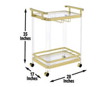 Aerin Server Cart, Gold by Steve Silver at Eve Furniture