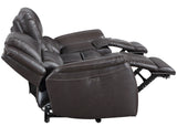 Alexandria Chocolate 3-Piece Top-Grain Leather Power Reclining Set by Steve Silver at Eve Furniture
