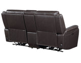 Alexandria Chocolate 3-Piece Top-Grain Leather Power Reclining Set by Steve Silver at Eve Furniture