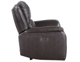 Alexandria Chocolate 3-Piece Top-Grain Leather Power Reclining Set by Steve Silver at Eve Furniture
