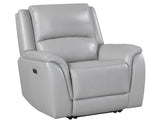 Alexandria Stone 3-Piece Top-Grain Leather Power Reclining Set by Steve Silver at Eve Furniture